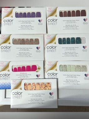Color Street Lot Of 7 Design Sets Nail Polish Strips No Duplicates